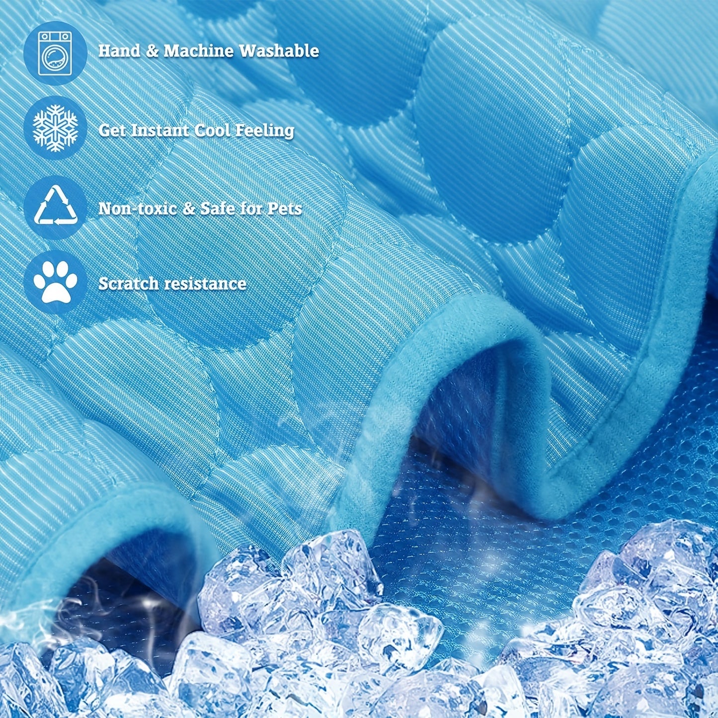 Dog Cooling Mat, Summer Pet Cooling Pads For Dogs Cats, Pet Cooling Bed Cushion For Home Outdoor